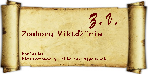 Zombory Viktória névjegykártya